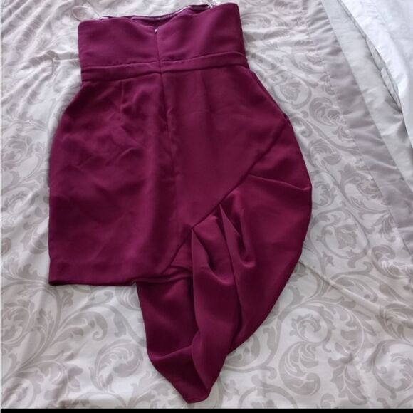 FOREVER 21 STRAPLESS WINE DRESS SZ. XS EUC - Picture 8 of 8